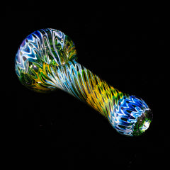 Izlow Glass - Green Raked Fume Spoon