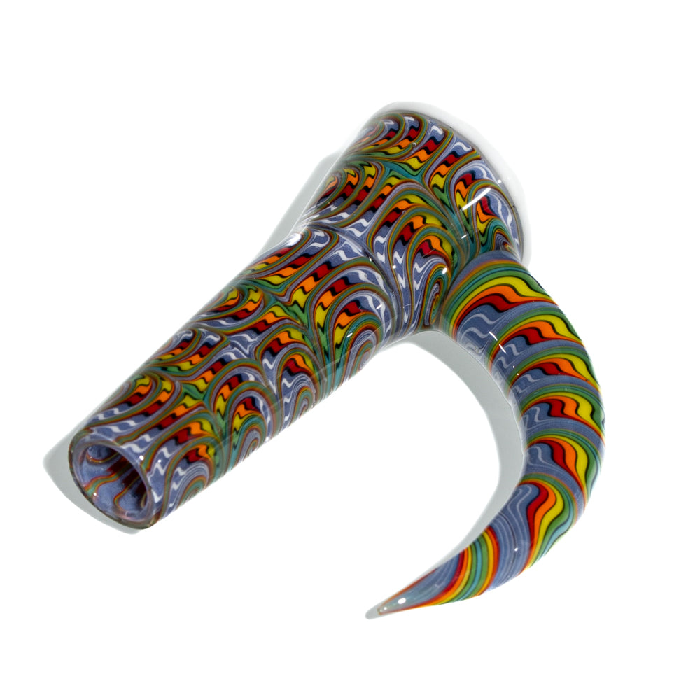 Jeff Spaga - White Lip Wig Wag Fully Worked 14mm Slide