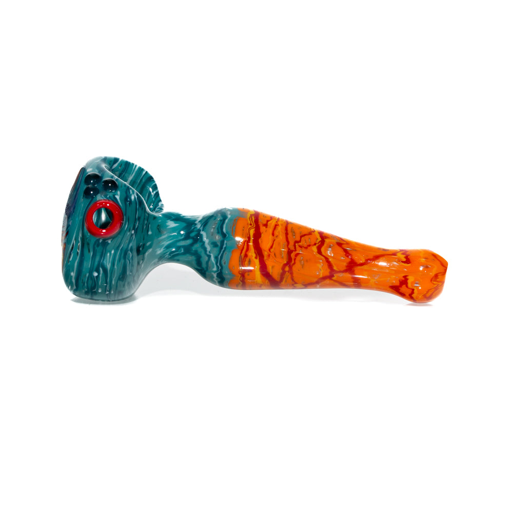 Jeff Spaga - Teal & Orange Wig Wag Cab Spoon