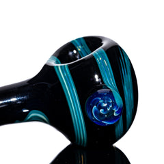 Jon Rickert - Black & Teal Linework Spoon