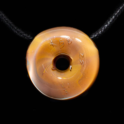 KGB Glass - Blue Raspberry Frosted Sprinkle Micro Donut Pendant