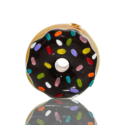 KGB Glass -  Chocolate Frosted Sprinkle Large Donut Dry Pipe