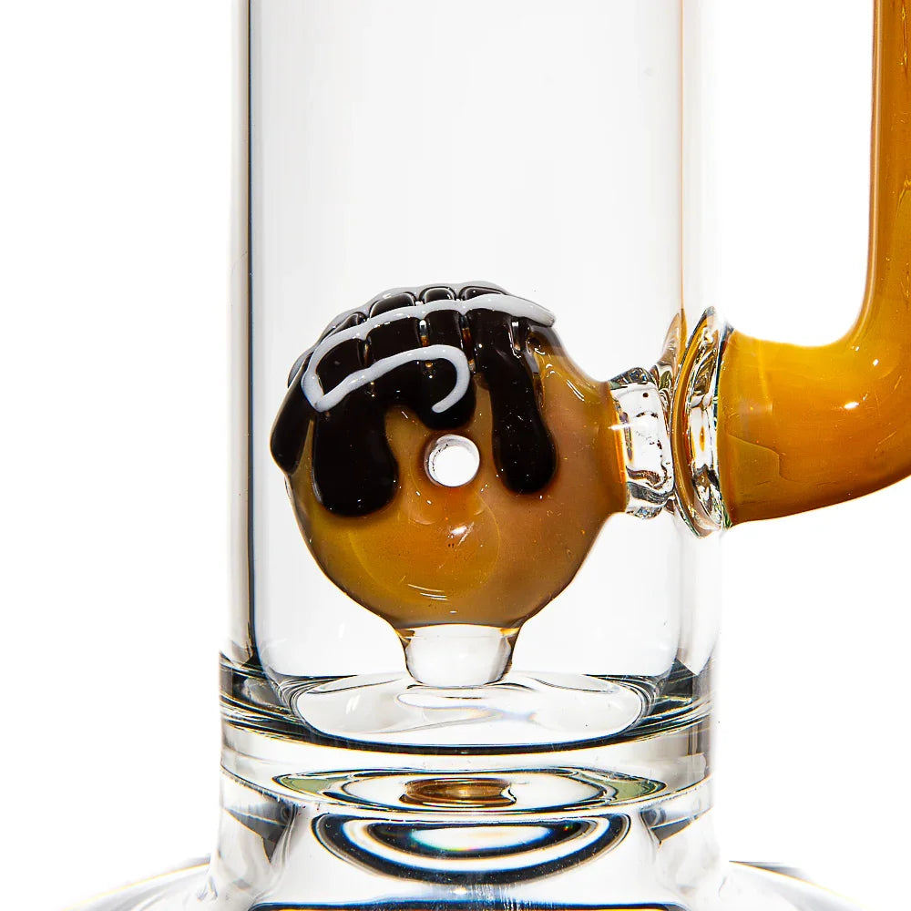KGB Glass - Chocolate Frosted Vanilla Drizzle 14mm Donut Tube