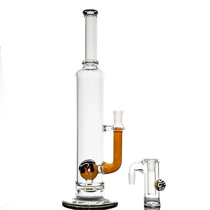 KGB Glass - Chocolate Frosted Vanilla Drizzle 14mm Donut Tube