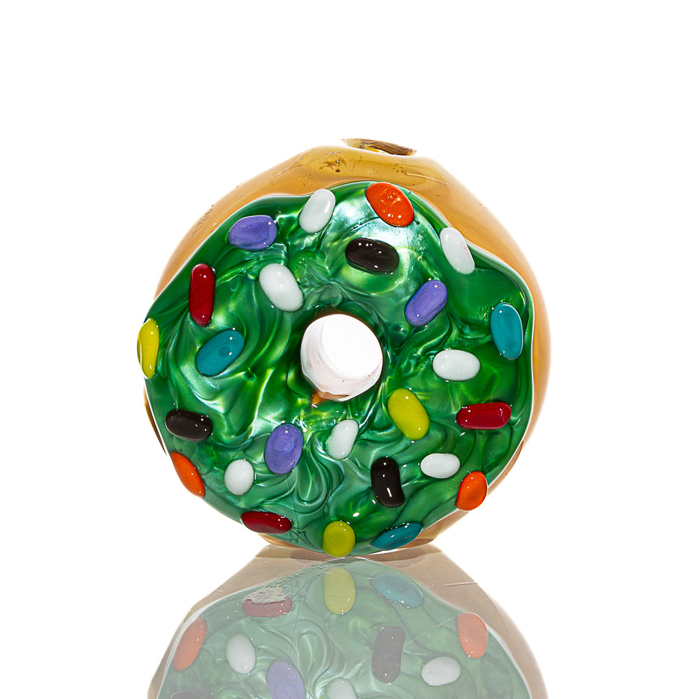 KGB Glass - Chromium Frosted Sprinkle Mini Donut Dry Pipe