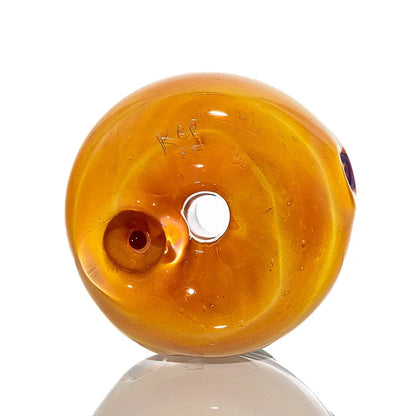 KGB Glass -  Grape Frosted Chromium Large Donut Dry Pipe