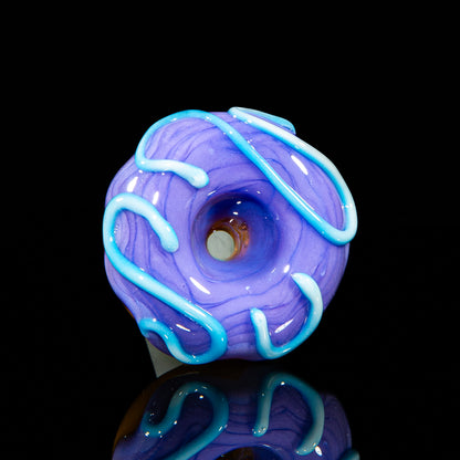 KGB Glass - Lavender & Blue Raspberry Drizzle 14mm Slide
