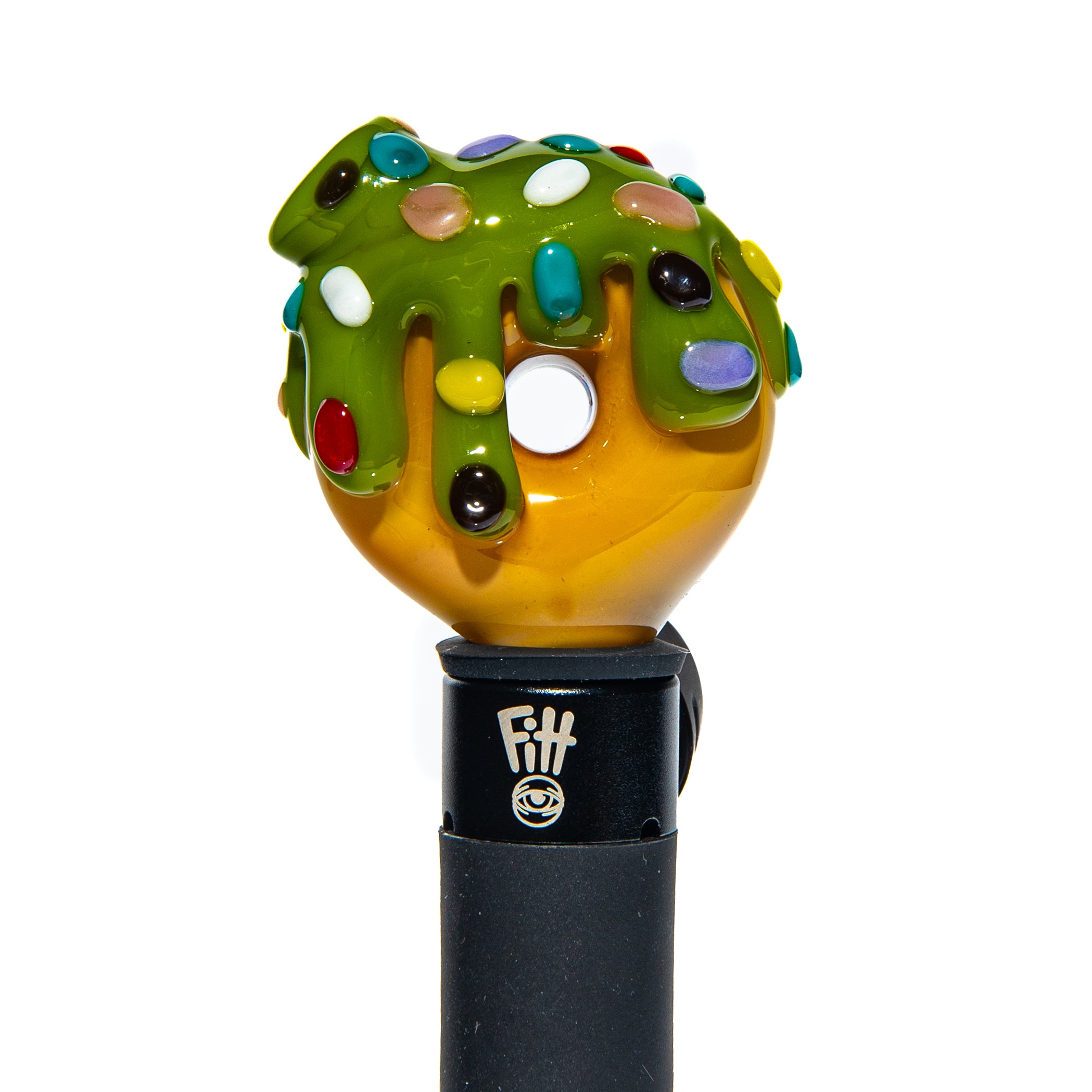 KGB Glass - Pistachio Drip & Rainbow Sprinkles Donut Pivot Top