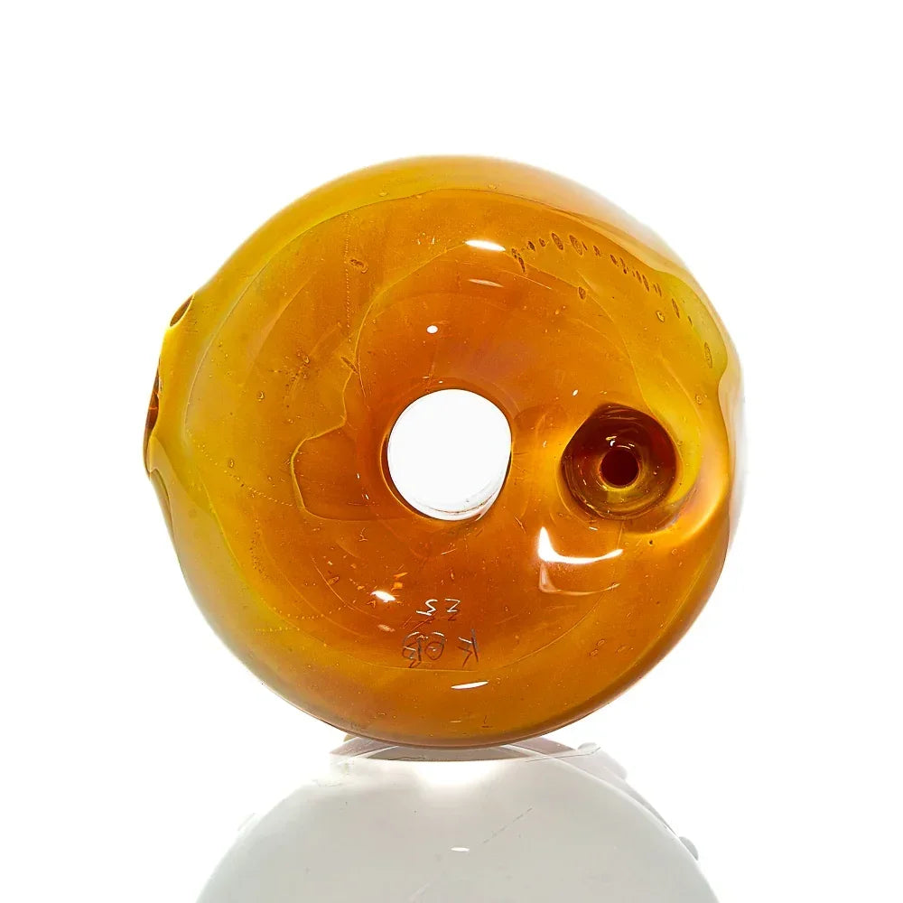 KGB Glass -  Strawberry Frosted Sprinkle Large Donut Dry Pipe