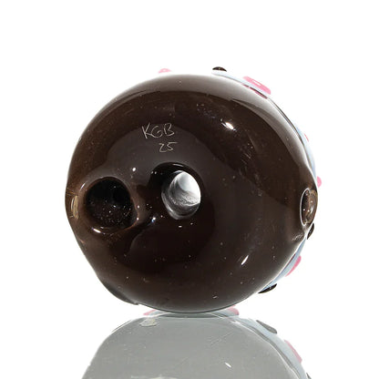 KGB Glass - Vanilla Frosted Sprinkle Large Chocolate Donut Dry Pipe