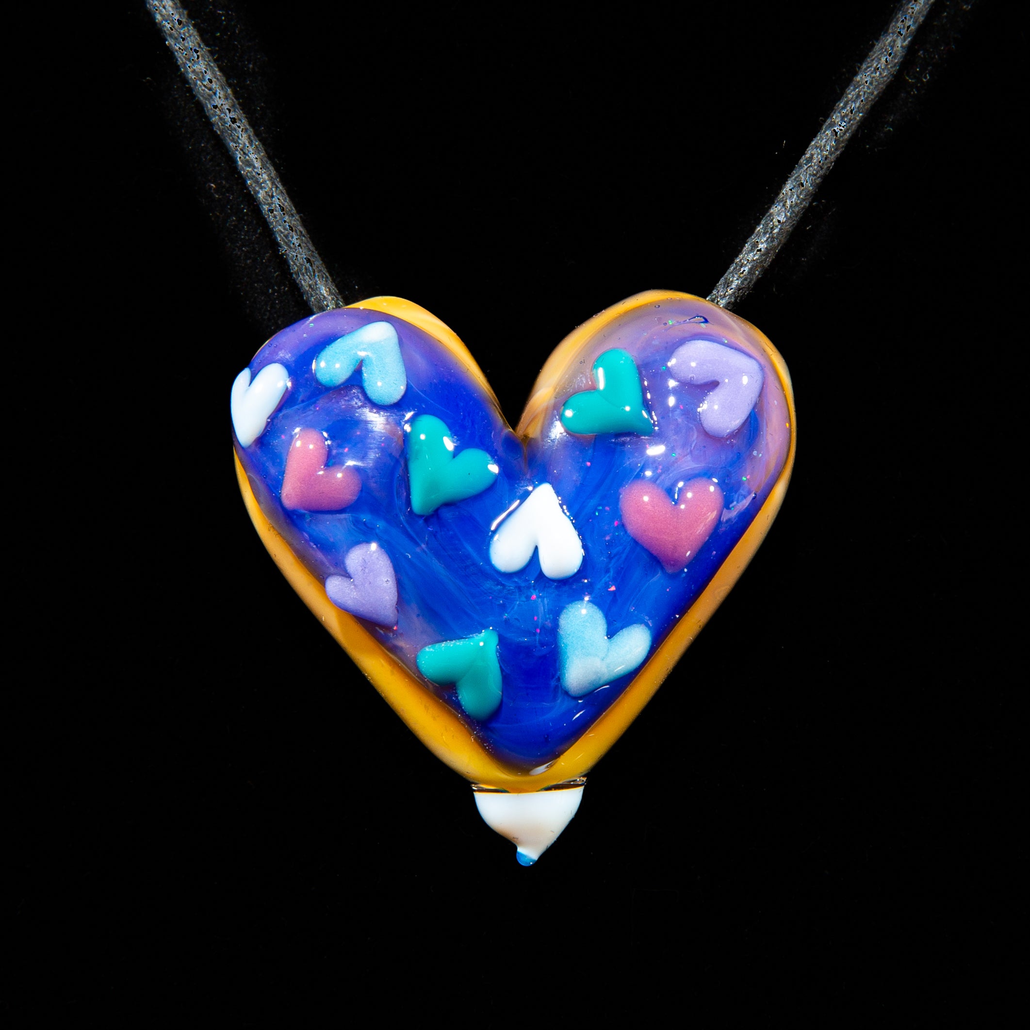 KGB Glass x Sarah Marblesbee - Sonic Crushed Opal Heart Donut