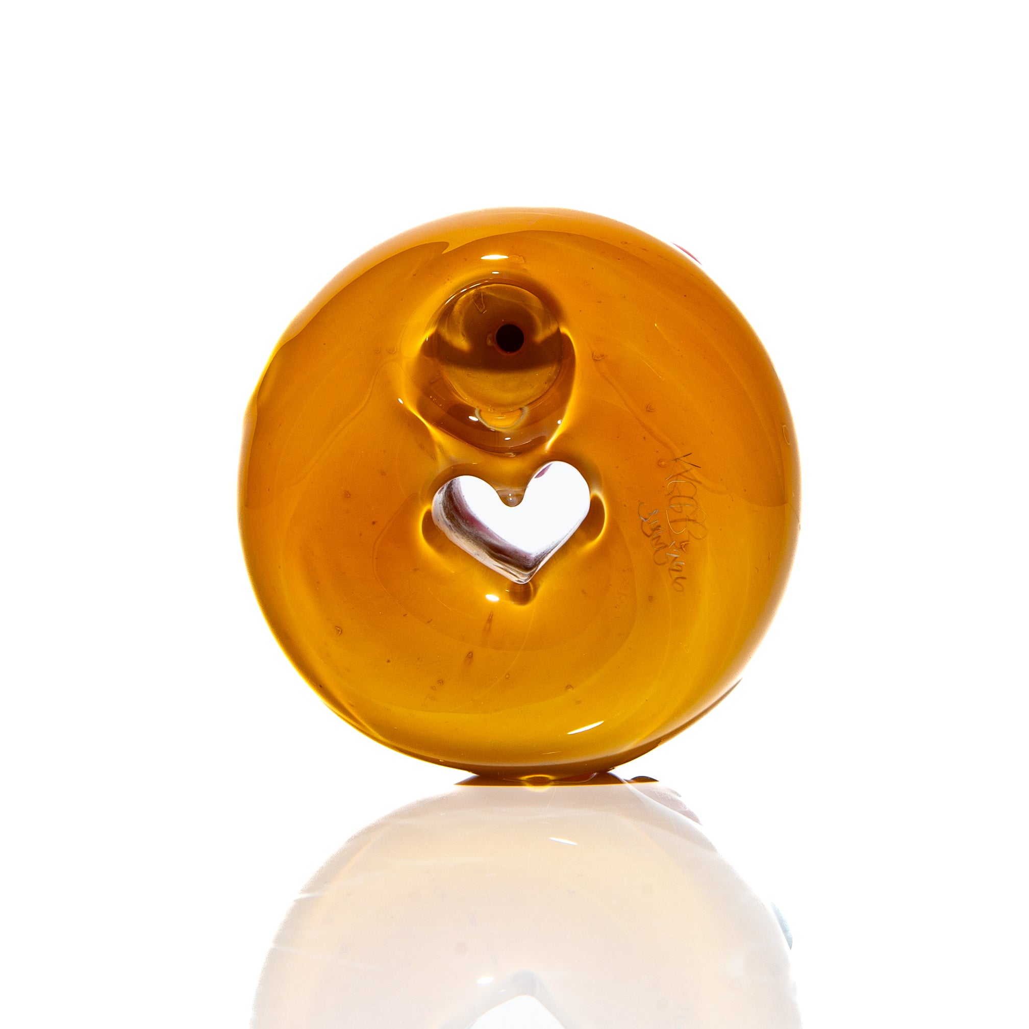 KGB Glass x Sarah Marblesbee - Strawberry & Rainbow Heart Sprinkles Donut Pipe