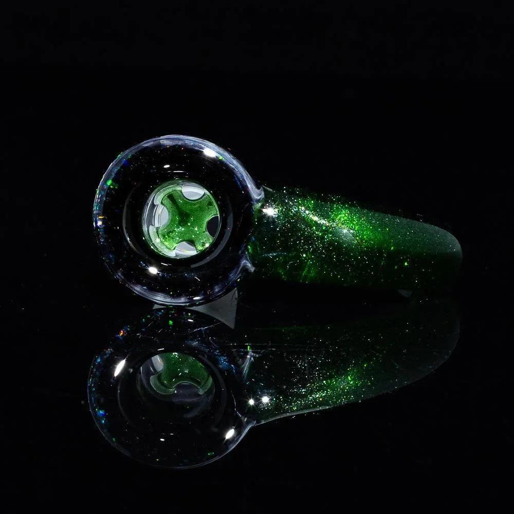 Kenta Kito - 14mm Crushed Opal w/ Green Stardust 4 Hole Slide