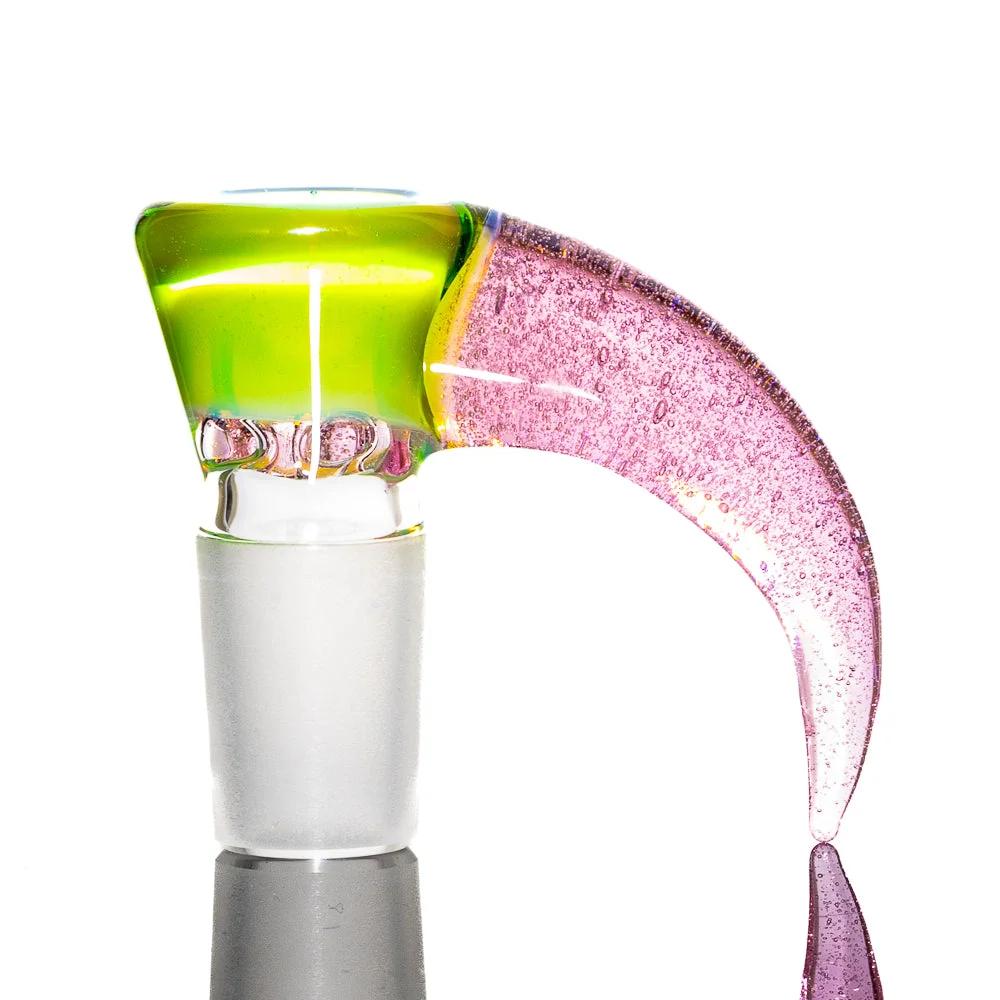 Kenta Kito - 18mm Opal Lime w/ Pink Lollypop Horn 4 Hole Slide