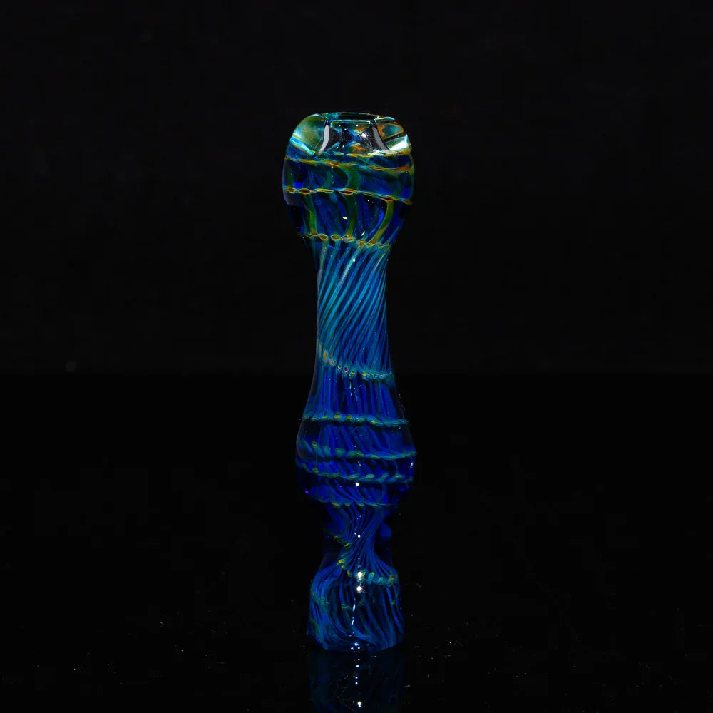 Keys - Dark Blue Coil Pot Chillum