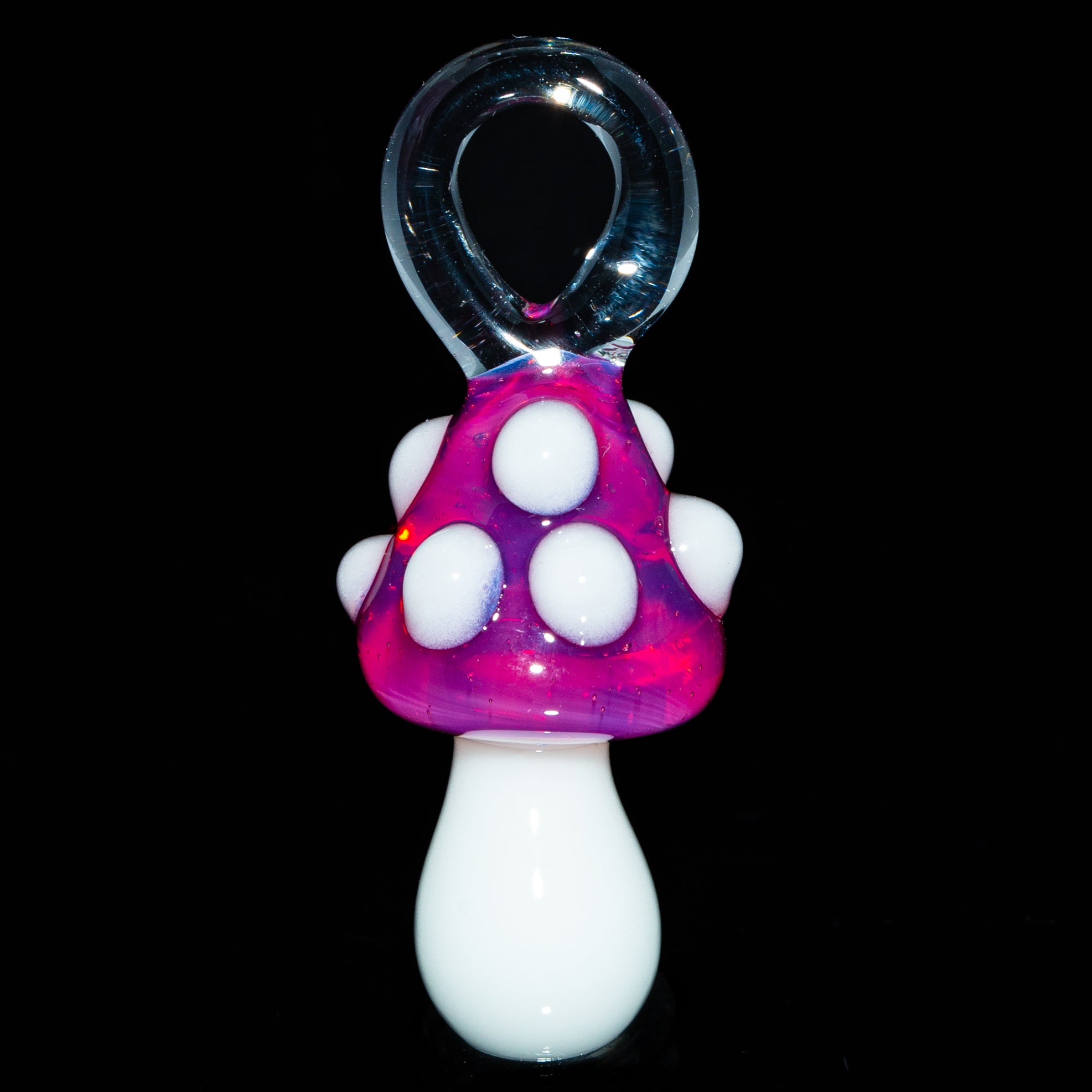 Kyle White Glass - Telemagenta Mushroom Pendant