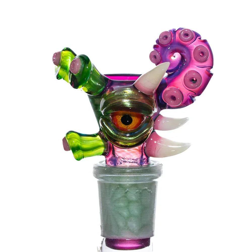 Simple Lemon Farmer x Salt - Royal Jelly & Green Stardust Split Personality Amorphous 18MM Fully Worked 18MM Slide
