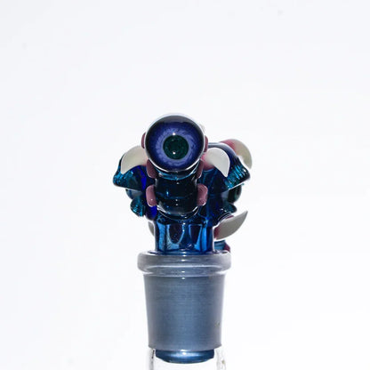Simple Lemon Farmer x Salt - Brilliant Blue , Ghost & Jackpot Amorphous 18MM Fully Worked 18MM Slide