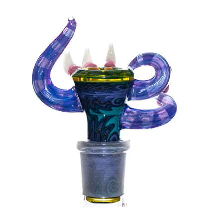 Simple Lemon Farmer x Salt - Purple, Blue & Citrine Wigwag Amorphous 18MM Fully Worked 18MM Slide