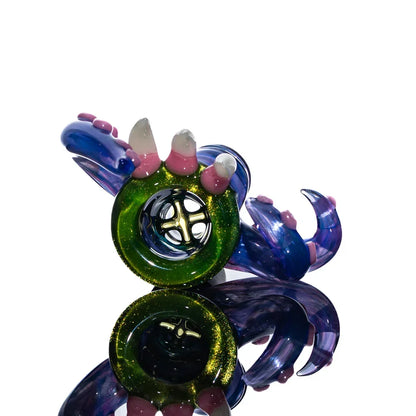 Simple Lemon Farmer x Salt - Purple, Blue & Citrine Wigwag Amorphous 18MM Fully Worked 18MM Slide