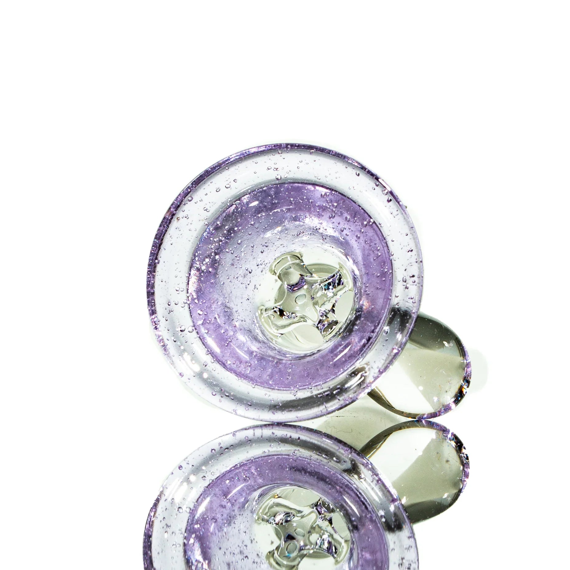 Llerandi Glass - Pink Lollipop Four Hole 14mm Slide