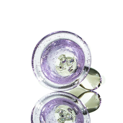 Llerandi Glass - Pink Lollipop Four Hole 14mm Slide