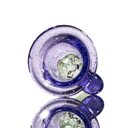 Llerandi Glass - Purple Lollipop Four Hole 14mm Slide