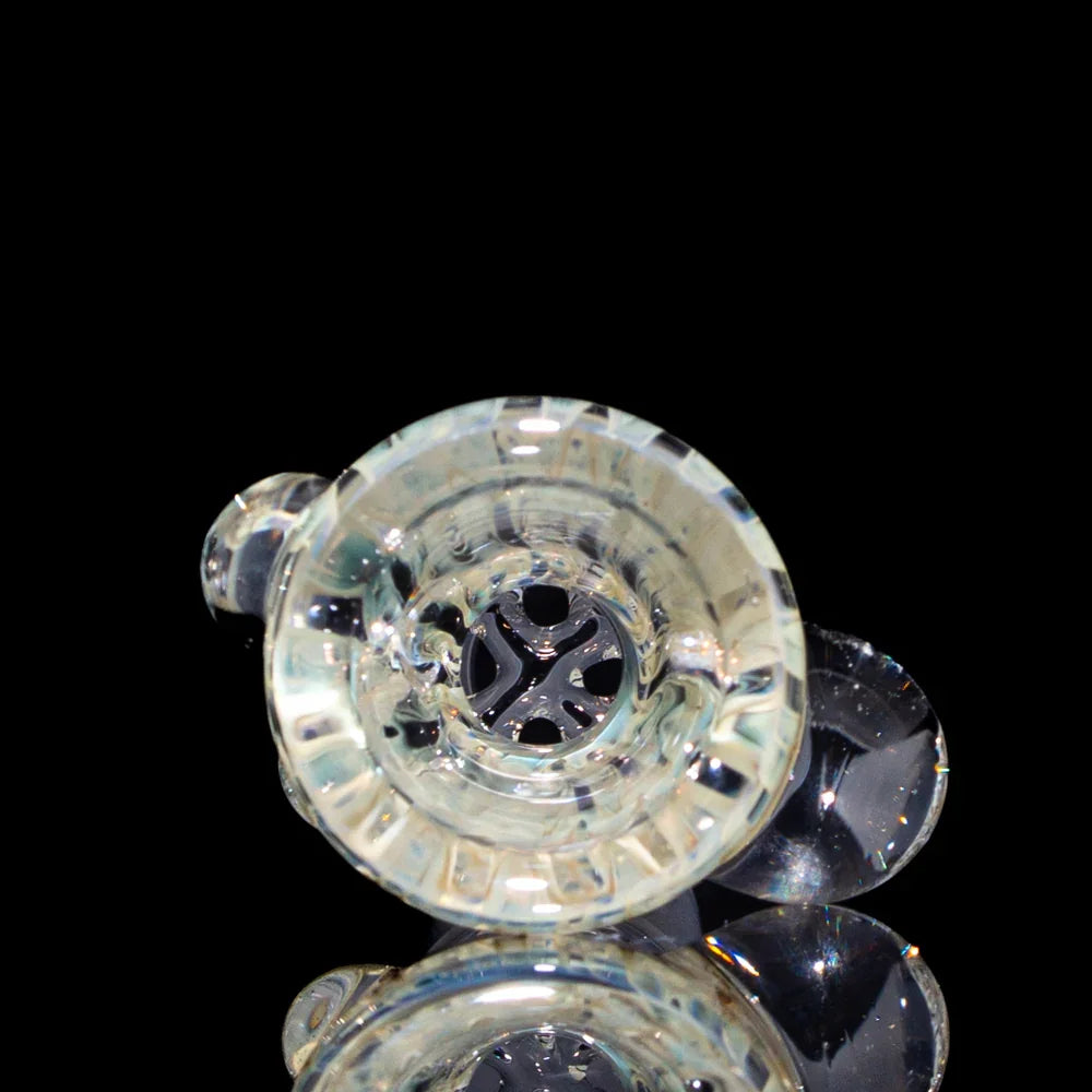 Llerandi Glass - Silver Fume Wrap Four Hole 14mm Slide
