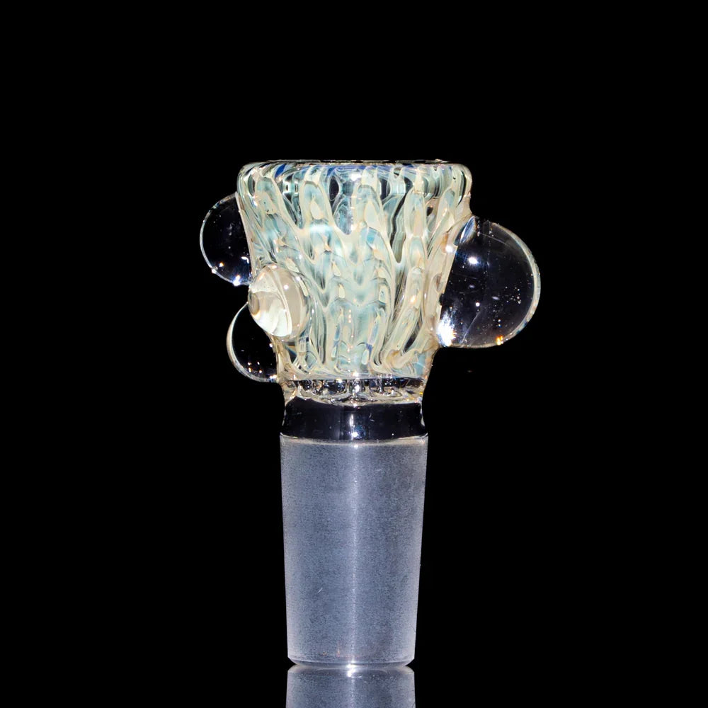 Llerandi Glass - Silver Fume Wrap Four Hole 14mm Slide