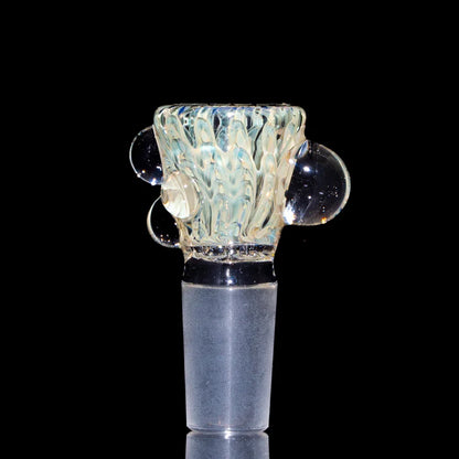 Llerandi Glass - Silver Fume Wrap Four Hole 14mm Slide