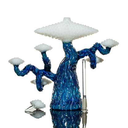 Lu Glass - Blue & White Bonsai Tree