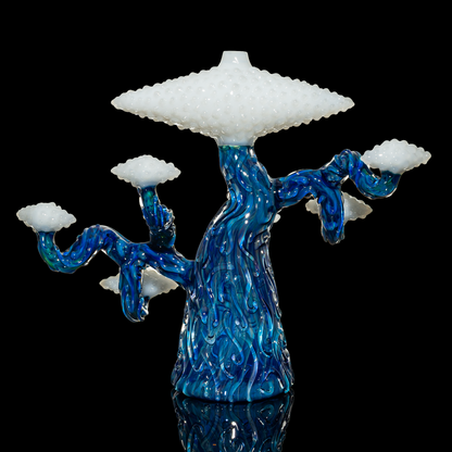 Lu Glass - Blue & White Bonsai Tree