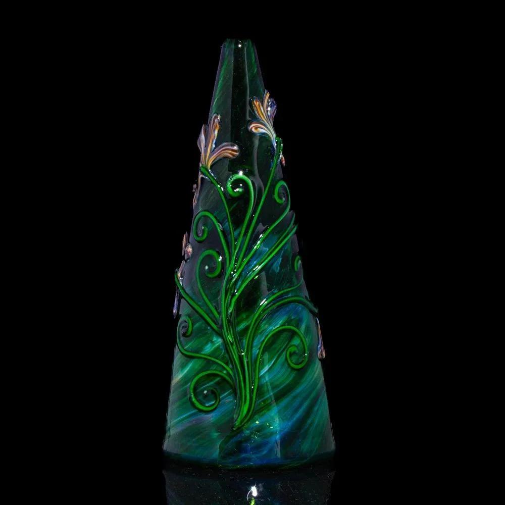 Lyric Glass - Plataforma de flores verdes experimental de 10 mm