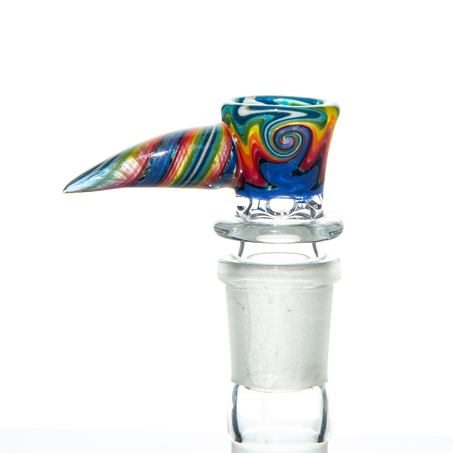 Mike Fro - Really Tealy, White & Rainbow Wig Wag 18mm Slide