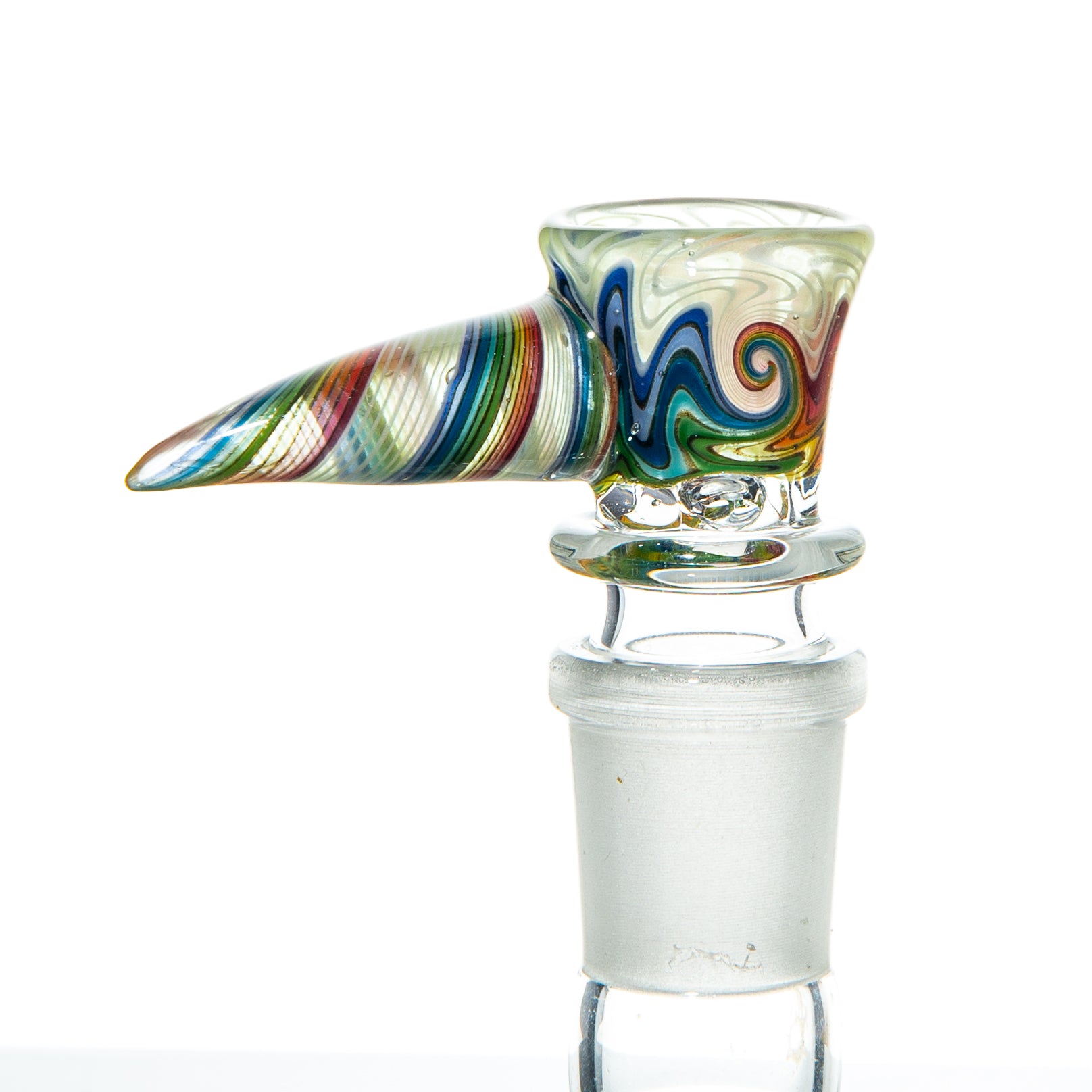 Mike Fro - White & Rainbow Wig Wag 18mm Slide