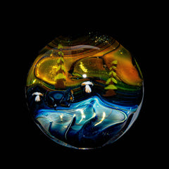 Obe Glass x Weber Glass - Mármol del bosque de medianoche