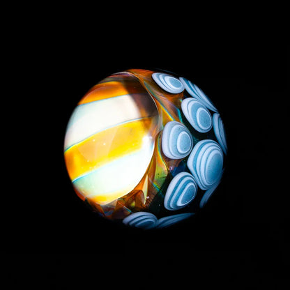 Catfish Jawn - Silver Fume Spiral Vortex 36MM Marble