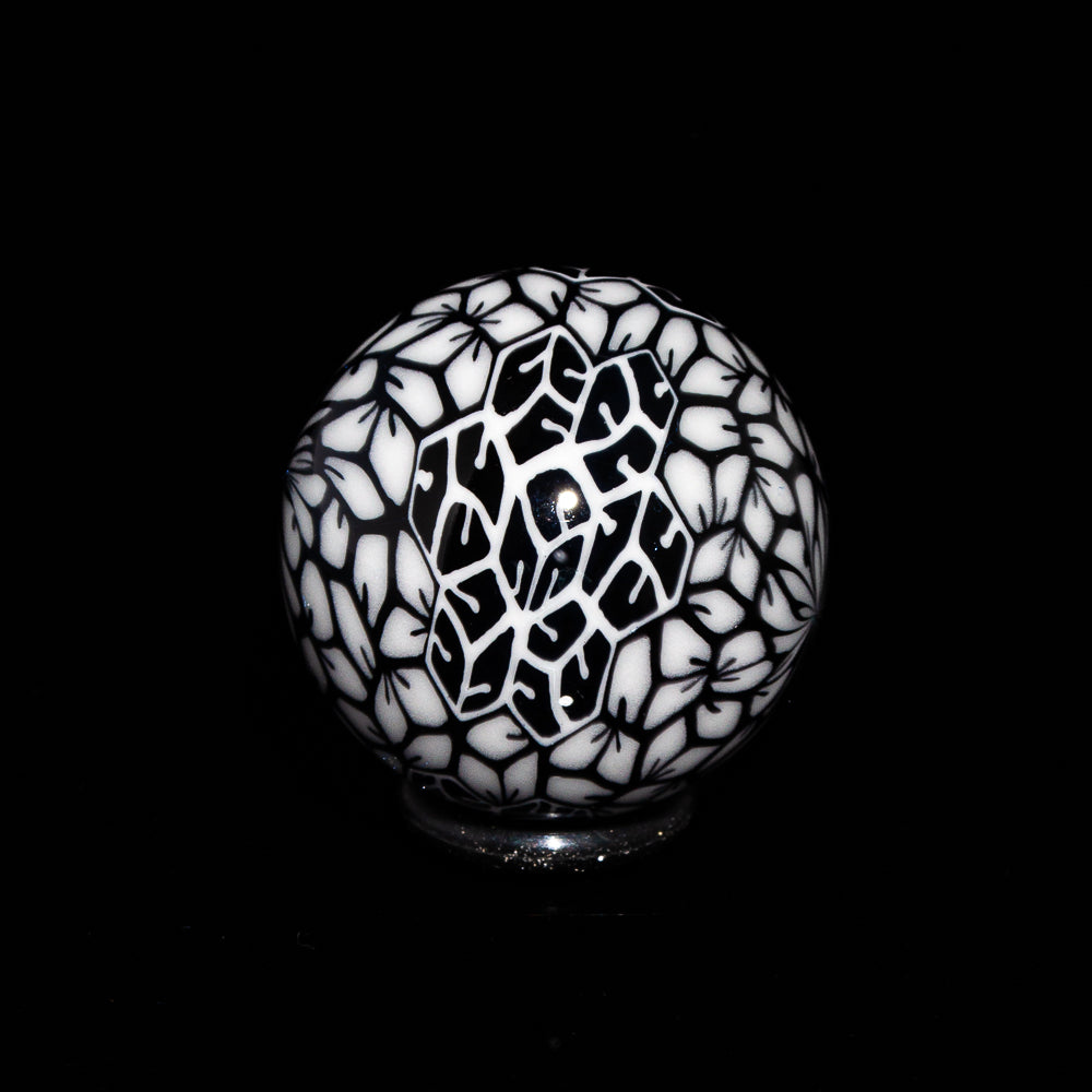 Ponder The Orb: Mike Raman - Black & White Top Marble