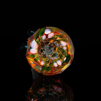 Sarah Marblesbee - Black Dotted Fumed Four Hole 14mm Slide