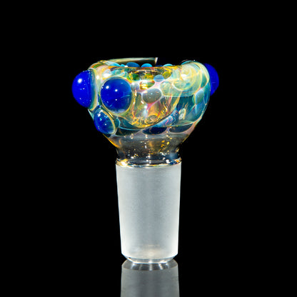 Sarah Marblesbee - Blue Dotted Four Hole 18mm Slide