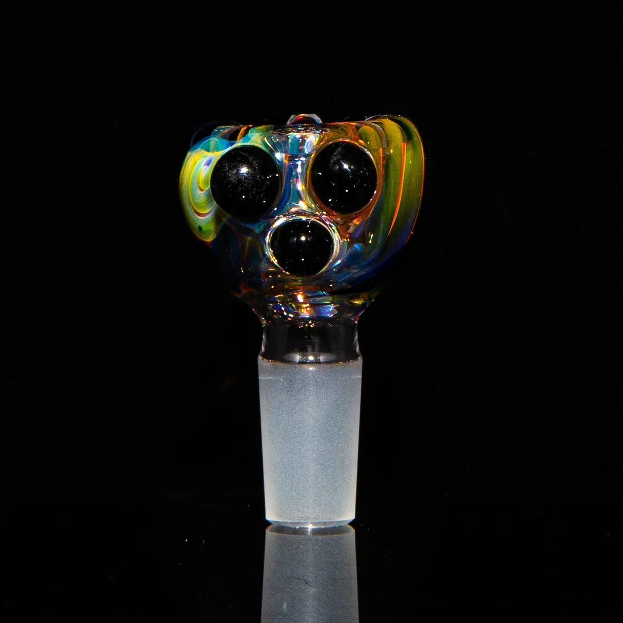 Sarah Marblesbee - Fumed Black Dot Four Hole 14MM Slide