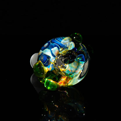 Sarah Marblesbee - Fumed Green Dot Four Hole 14MM Slide