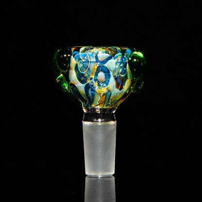 Sarah Marblesbee - Fumed Green Dot Four Hole 14MM Slide