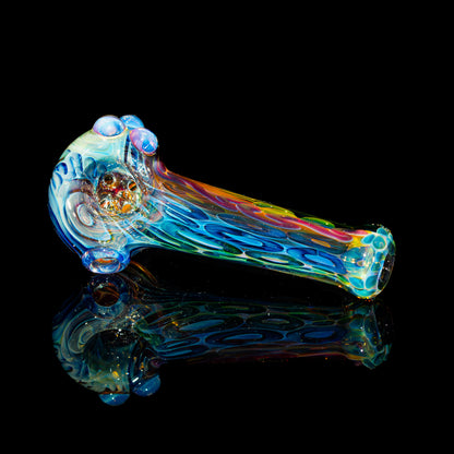 Sarah Marblesbee - Ghost Dotted Fumed Four Hole Spoon