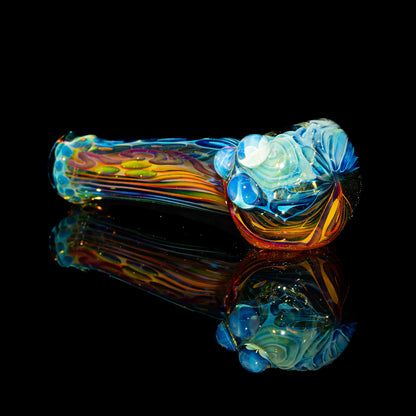 Sarah Marblesbee - Ghost Dotted Fumed Four Hole Spoon