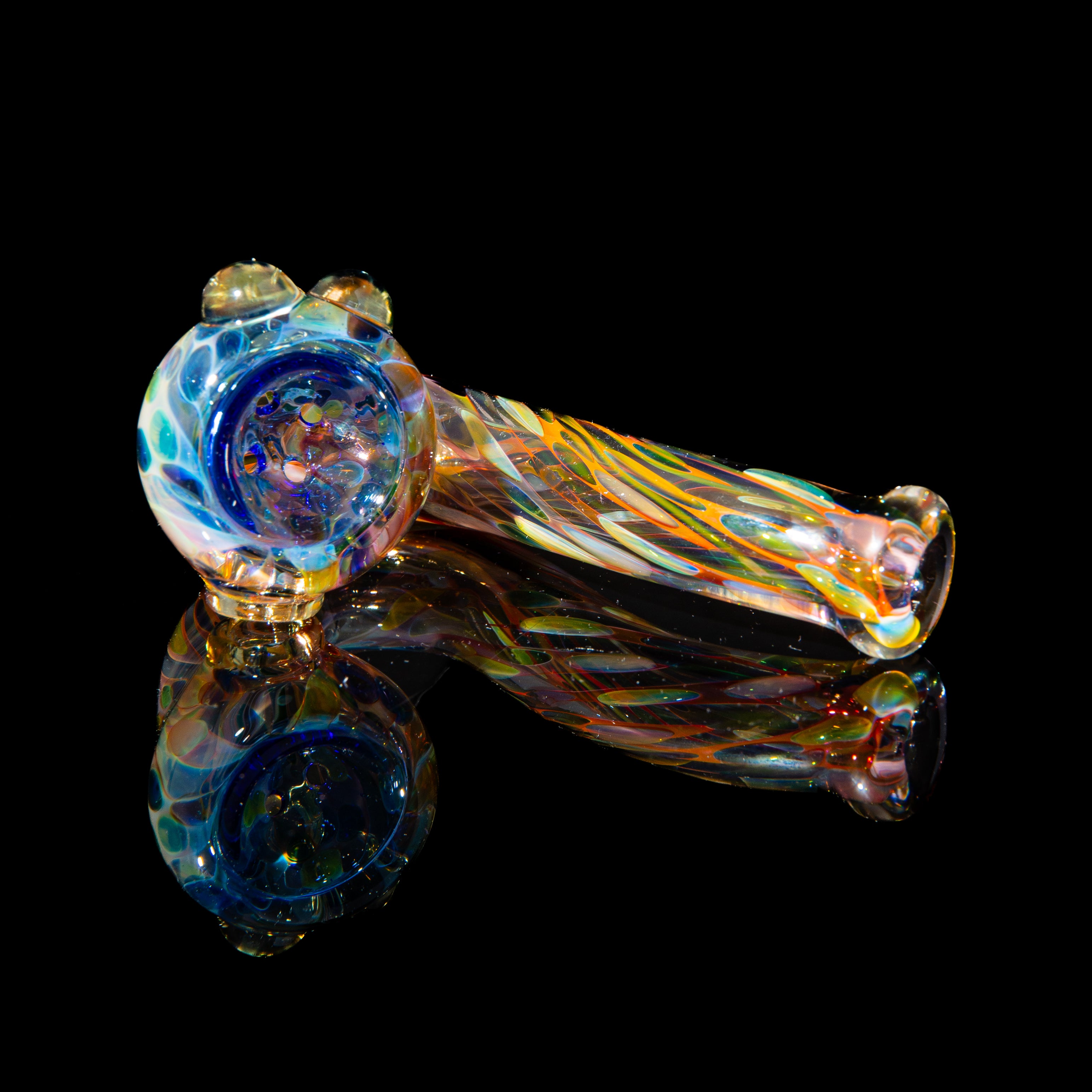 Sarah Marblesbee - Green Dotted Fumed Four Hole Sherlock