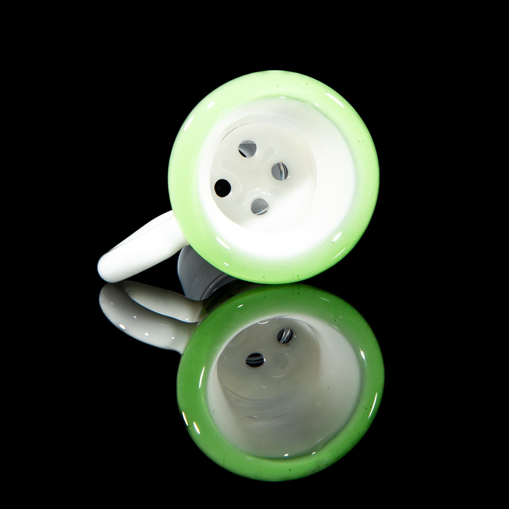 Sarah Marblesbee - Green Floral Teacup Four Hole 18mm Slide