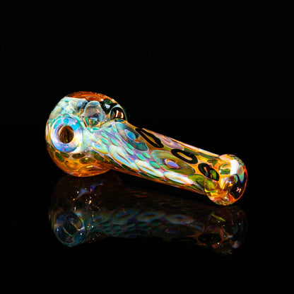 Sarah Marblesbee - Inside Out Fumed Aqua Dot Four Hole Spoon