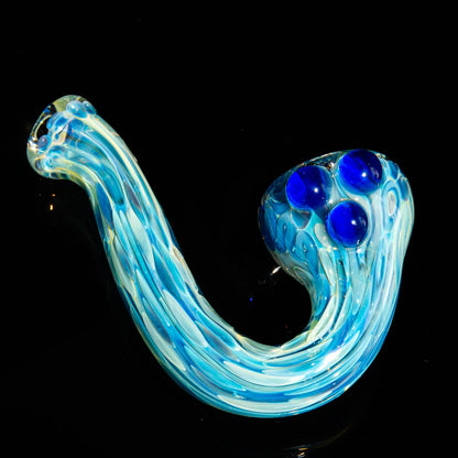 Sarah Marblesbee - Inside Out Fumed Blue Dot Four Hole Sherlock