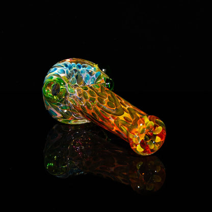 Sarah Marblesbee - Inside Out Fumed Green Dot Four Hole Spoon